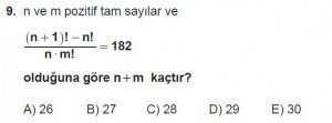 12. Sınıflar Matematik kazanım Test 4 soru9