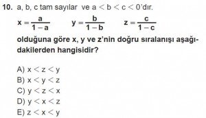 12. Sınıflar Matematik kazanım Test 5 soru10