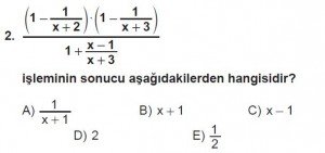 12. Sınıflar Matematik kazanım Test 5 soru2