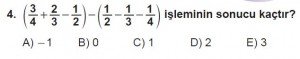 12. Sınıflar Matematik kazanım Test 5 soru4