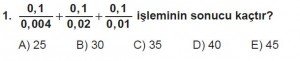12. Sınıflar Matematik kazanım Test 6 soru1