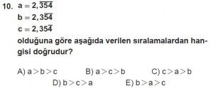 12. Sınıflar Matematik kazanım Test 6 soru10