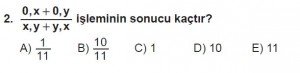 12. Sınıflar Matematik kazanım Test 6 soru2