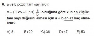 12. Sınıflar Matematik kazanım Test 6 soru6