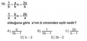 12. Sınıflar Matematik kazanım Test 7 soru10