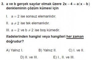 12. Sınıflar Matematik kazanım Test 7 soru3