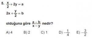 12. Sınıflar Matematik kazanım Test 7 soru5