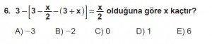 12. Sınıflar Matematik kazanım Test 7 soru6