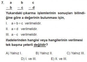 12. Sınıflar Matematik kazanım Test 7 soru7