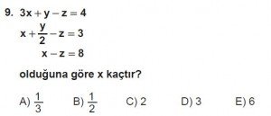 12. Sınıflar Matematik kazanım Test 7 soru9