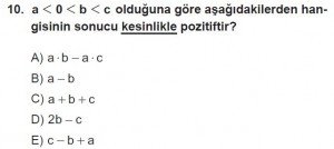 12. Sınıflar Matematik kazanım Test 8 soru10