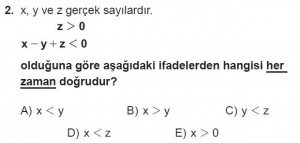 12. Sınıflar Matematik kazanım Test 8 soru2
