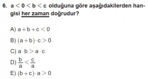 12. Sınıflar Matematik kazanım Test 8 soru6