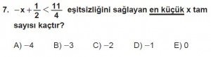 12. Sınıflar Matematik kazanım Test 8 soru7