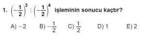 12. Sınıflar Matematik kazanım Test 9 soru1
