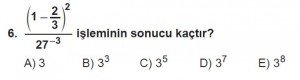 12. Sınıflar Matematik kazanım Test 9 soru6