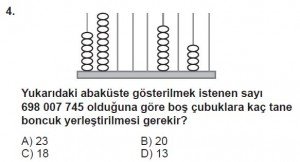 5. Sınıf Matematik kazanım Test 1 soru4