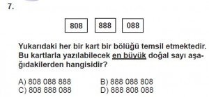 5. Sınıf Matematik kazanım Test 1 soru7