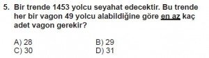 5. Sınıf Matematik kazanım Test 2 soru5