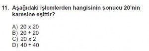 5. Sınıf Matematik kazanım Test 3 soru11
