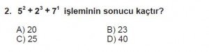 5. Sınıf Matematik kazanım Test 3 soru2