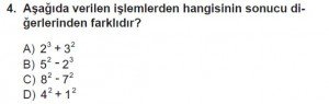 5. Sınıf Matematik kazanım Test 3 soru4
