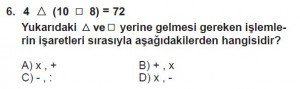 5. Sınıf Matematik kazanım Test 3 soru6