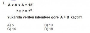 5. Sınıf Matematik kazanım Test 3 soru7