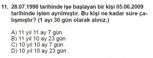 5. Sınıf Matematik kazanım Test 4 soru11