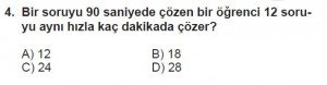 5. Sınıf Matematik kazanım Test 4 soru4