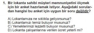 5. Sınıf Matematik kazanım Test 5 soru1