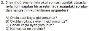 5. Sınıf Matematik kazanım Test 5 soru2