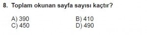 5. Sınıf Matematik kazanım Test 6 soru8