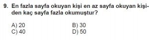 5. Sınıf Matematik kazanım Test 6 soru9