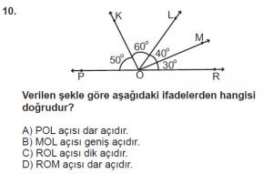 5. Sınıf Matematik kazanım Test 7 soru 10
