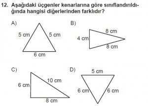 5. Sınıf Matematik kazanım Test 8 soru 12
