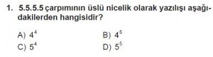 6. Sınıf Matematik kazanım Test 1 soru 1