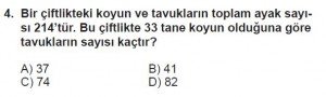 6. Sınıf Matematik kazanım Test 2 soru 4