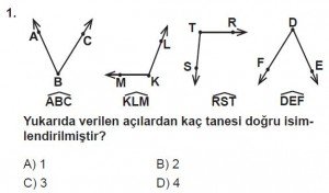 6. Sınıf Matematik kazanım Test 4 soru 1