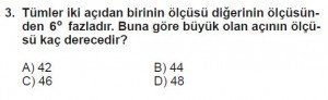 6. Sınıf Matematik kazanım Test 4 soru 3
