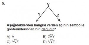 6. Sınıf Matematik kazanım Test 4 soru 5