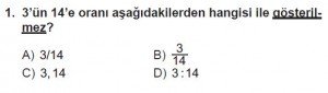 6. Sınıf Matematik kazanım Test 5 soru 1