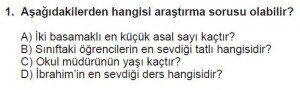 6. Sınıf Matematik kazanım Test 8 soru 1