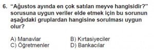 6. Sınıf Matematik kazanım Test 8 soru 6