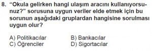 6. Sınıf Matematik kazanım Test 8 soru 8