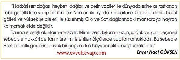 7. Sınıf MEB Yayınları Çalışma Kitabı Milli Kültür Tema Sonu Değerlendirme Soruları Soru 2
