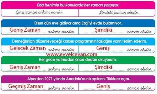 7. Sınıf MEB Yayınları Çalışma Kitabı Oğuz Destanı 10. Etkinlik