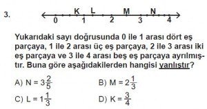 7. Sınıf Matematik kazanım Test 2 soru 3
