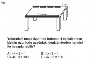 7. Sınıf Matematik kazanım Test 5 soru 10