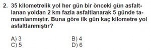 7. Sınıf Matematik kazanım Test 6 soru 2